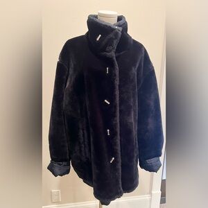 Luxurious Black Faux Fur Jacket